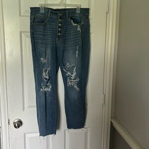 Judy Blue Skinny Fit Button Fly Distressed Jeans size 14W